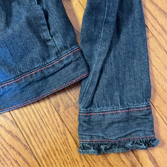 Gymboree denim jacket w/red bow detail & snap closure size 8 - Picture 4 of 8
